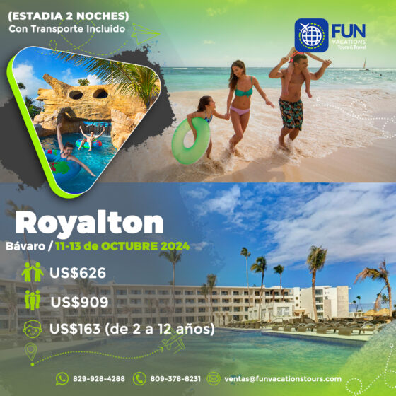 11 a 13 octubre Royalton Bavaro transporte