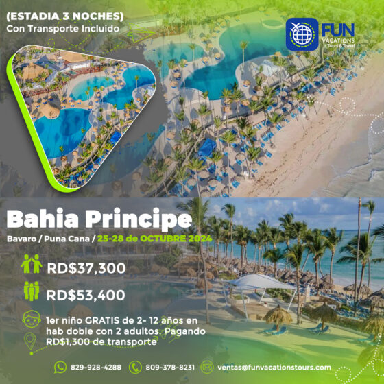 BAHIA PRINCIPE BAVARO PUNTA CANA OCTUBRE